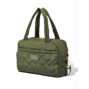 Marc Jacobs Quilted Nylon Medium Weekender Travel Bag Dark Green New ML2…